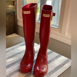 Hunt Rain boots. Red. Very good condition, not worn often.